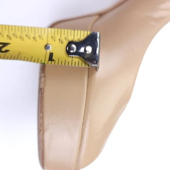 Jimmy Choo Women's Tan Peep Toe Platform Heels Sz 36.5 - Picture 7 of 11
